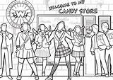 Colouring Heathers Stagey sketch template