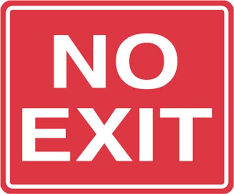 exit sign products stickers signs