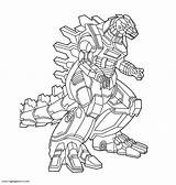 Godzilla sketch template