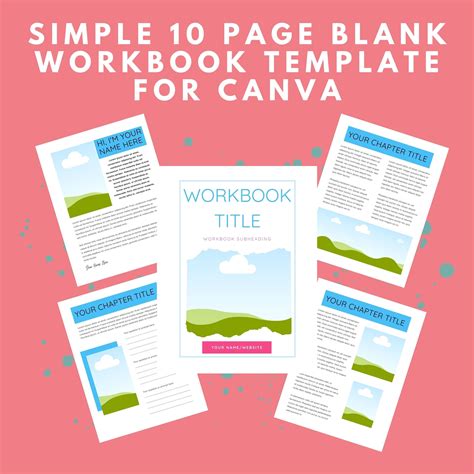 simple  page blank workbook template  canva  money   job