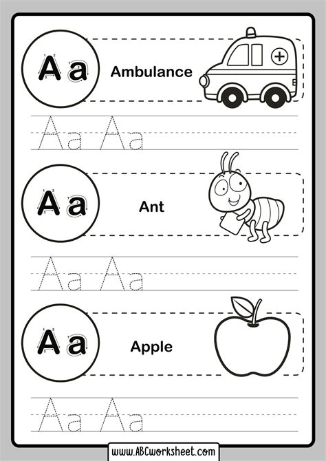 coloring kindergarten worksheets abc preschool tracing letters