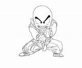 Coloring Krillin sketch template