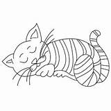 Coloring Pages Kitten Kitty Sleeping Kittens Printable Ones Lovely Articles Little sketch template