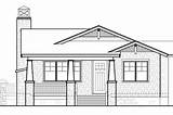 Bungalow Drawing House Plan Style Elevation Front Exterior Drawings Sq Ft Paintingvalley Garage Plans sketch template