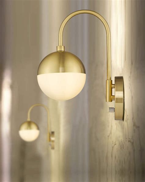 lot detail lms gold wall sconce wall light  brushed brass finished