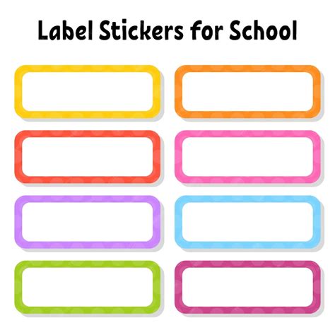 premium vector set stickers  school empty template  tags gift