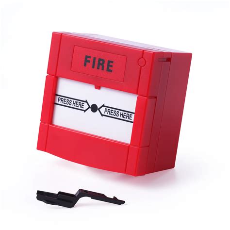 yellow fire alarm manual call point emergency push button  led