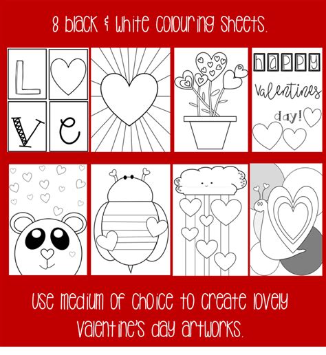 valentines day colouring sheets teacha