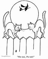 Coloring Halloween Pages Cat Scary Cats Cute Adult Dog Bat Printable Dogs Eyes Kids Colouring Bats Color Para Print Popular sketch template