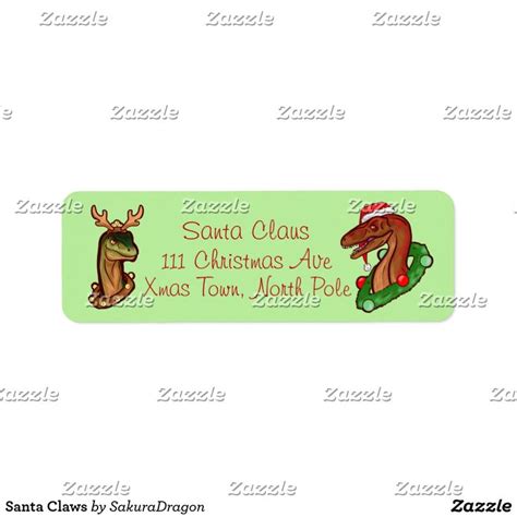 santa claws label zazzle custom gift tags microsoft word templates labels