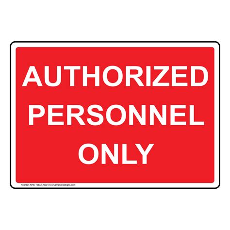 authorized personnel  sign nhe red