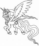 Pony Little Coloring Celestia Pages Princess Printable Getcolorings Print Color sketch template