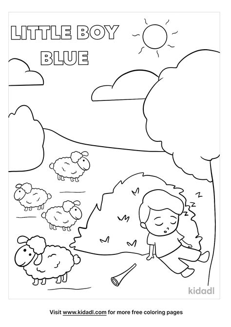 boy blue coloring page coloring page printables kidadl