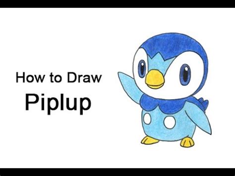 draw piplup pokemon youtube