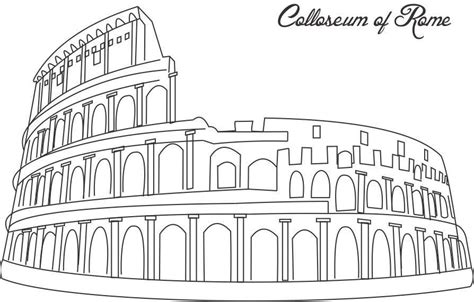 colosseum simple coloring pages