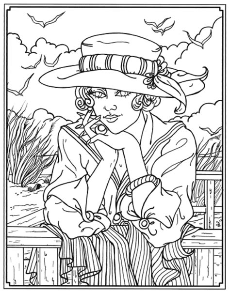 creative haven american beauties coloring book dover publications