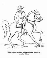 War Civil Coloring Pages Union Horse Printables Vietnam Usa Soldier Veteran Clipart Printable Color Colouring Story Soldiers Drawing American Sheets sketch template