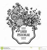 Krabbel Kader Trek Bloemen sketch template