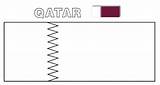 Qatar Coloring Pages Flag Template sketch template