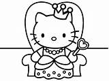 Kitty Hello Coloring Princess Pages Cat Printable Coloringpages4u Color Drawing Print Colouring Girls Heart Drawings Crown Coloriage Mermaid Easy Cute sketch template