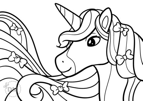 barbie unicorn coloring page  girls
