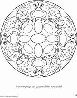 Mandala Frog Coloring Pages Colouring Preschoolactivities Dover Publications Doverpublications Book Crafts Comment First sketch template