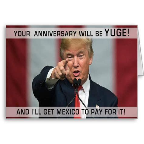 trump anniversary funny trump card political card happy