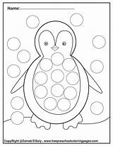 Preschool Penguin Printables Pack sketch template