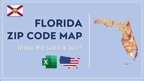 Florida Zip Code Map In Excel Zip Codes List And Population Map Youtube