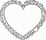 Hearts Pretty sketch template