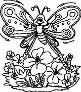 Coloriage Papillon Fleur Papillons Avec sketch template