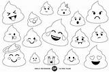 Poop Poo Smiley sketch template