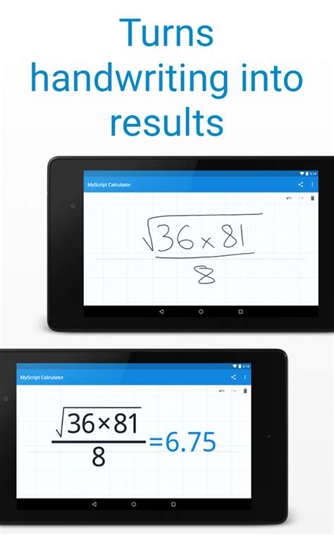 myscript calculator android apps  google play handwriting