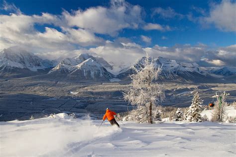 downhill skiing snowboarding   canadian rockies