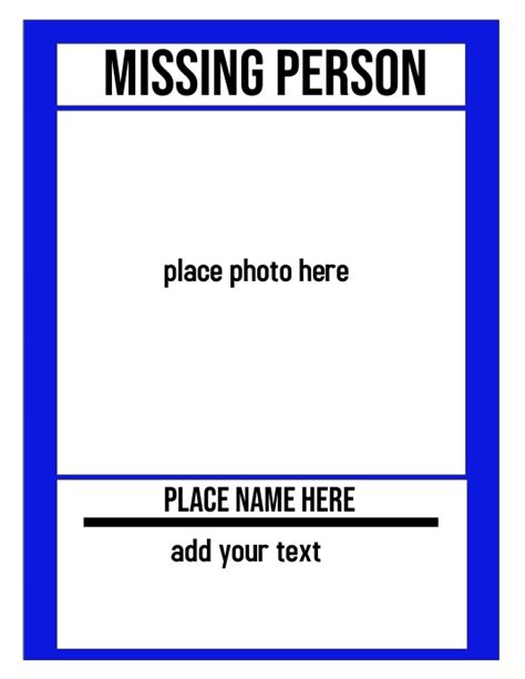 printable lost poster template