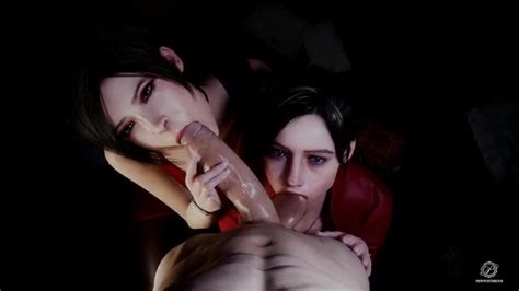 6961 resident evil claire redfield ada wong by