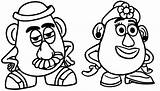 Potato Head Toy Story Mr Mrs Outline Svg Etsy Coloring Pages Dxf Sold Vinyl Heads sketch template
