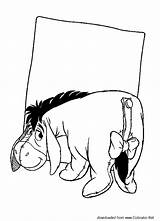 Donkey Coloring Pooh Cartoons Winnie Tigger Pages Eeyore sketch template