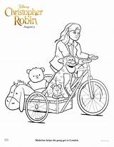 Robin Christopher Coloring Pooh Sheet Winnie Sheets Madeline sketch template