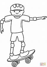 Skateboarder Coloring Cartoon Pages Printable Skateboarding Drawing Categories sketch template