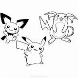 Pikachu Pokemon Raichu Pichu Xcolorings Marshadow 1008px 84k sketch template