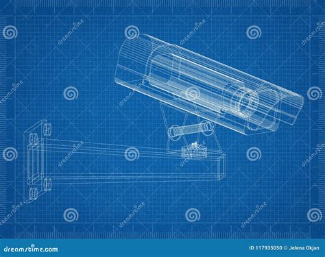 security camera architect blueprint stock photo image