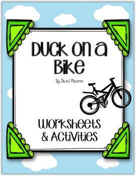 duck   bike david shannon worksheets  activities tpt