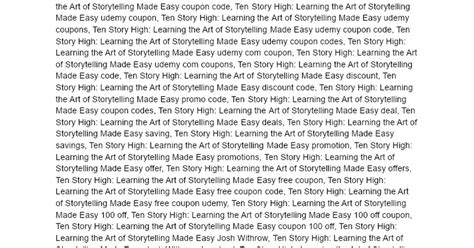 ten story high learning  art  storytelling  easy udemy coupon review  google docs