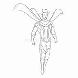 Superhero Brave sketch template