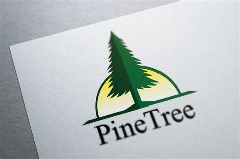 pine tree logo template logo templates creative market