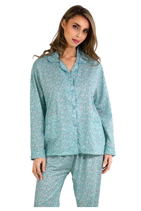ensemble de pyjama en coton  motifs floral modele liberty kebellocom couleur bleu taille