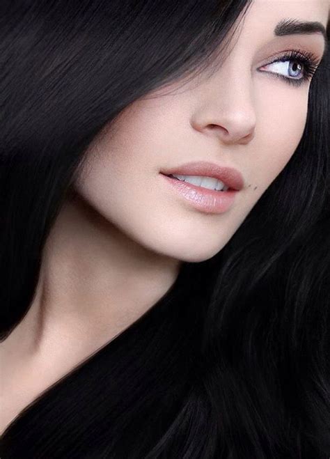 Raven Hair Stunning Brunette Pretty Face Beauty Face