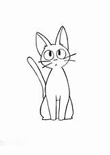 Kiki Jiji Delivery Service Ghibli Studio Kikis Tattoo Weasyl Cat 魔女 Anime 宅急便 Lines Lineart sketch template