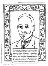 Coloring Williams Hale Daniel Dr African Book American Americans Printable Teachervision History Slideshow Surgeon sketch template
